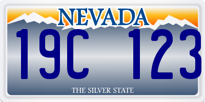 NV license plate 19C123