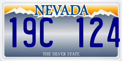 NV license plate 19C124