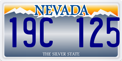 NV license plate 19C125