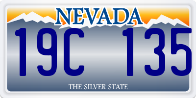 NV license plate 19C135