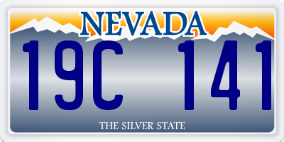 NV license plate 19C141