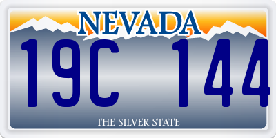NV license plate 19C144