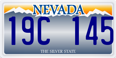 NV license plate 19C145
