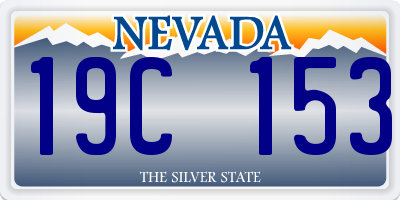 NV license plate 19C153