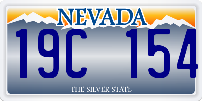 NV license plate 19C154