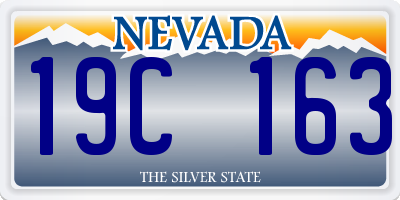 NV license plate 19C163