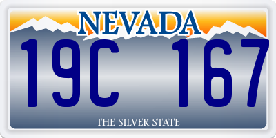 NV license plate 19C167