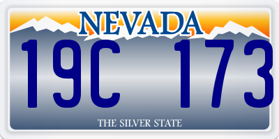 NV license plate 19C173