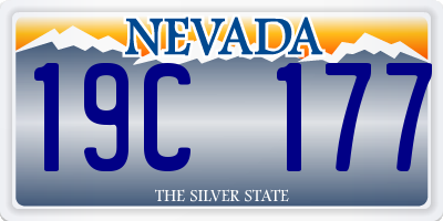 NV license plate 19C177