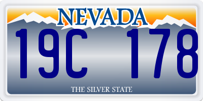 NV license plate 19C178