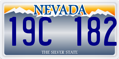 NV license plate 19C182