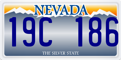 NV license plate 19C186