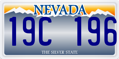 NV license plate 19C196