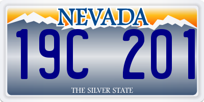 NV license plate 19C201