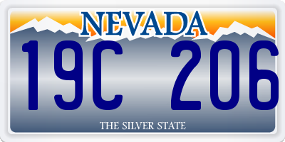 NV license plate 19C206