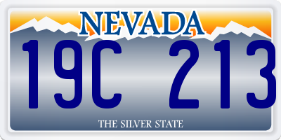 NV license plate 19C213