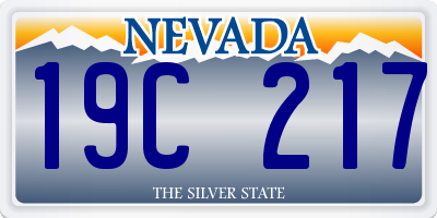 NV license plate 19C217