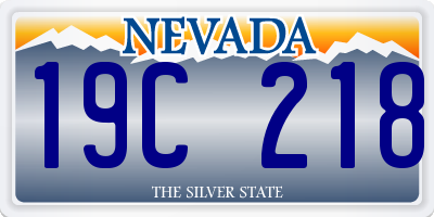 NV license plate 19C218