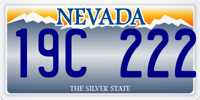 NV license plate 19C222