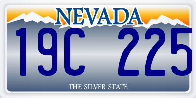 NV license plate 19C225