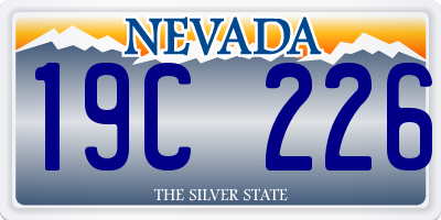 NV license plate 19C226