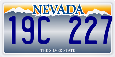 NV license plate 19C227