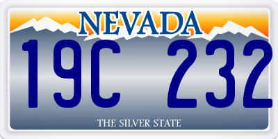 NV license plate 19C232