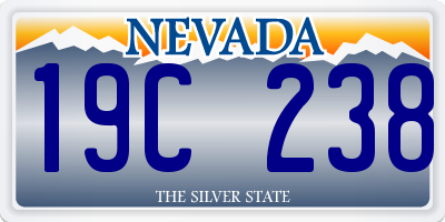 NV license plate 19C238