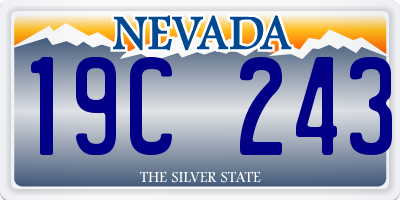 NV license plate 19C243