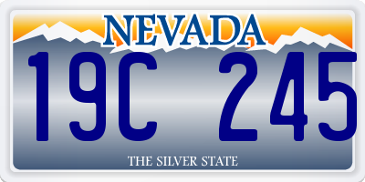 NV license plate 19C245