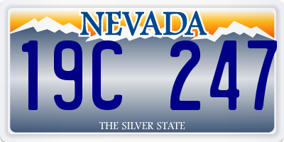 NV license plate 19C247