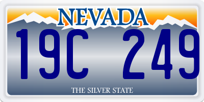 NV license plate 19C249