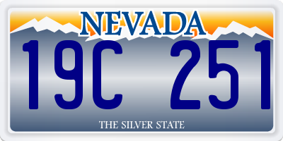 NV license plate 19C251