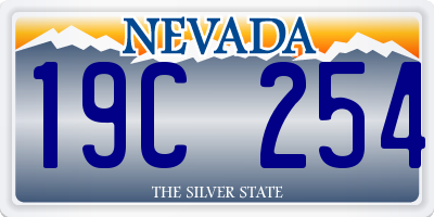 NV license plate 19C254