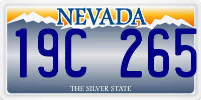 NV license plate 19C265