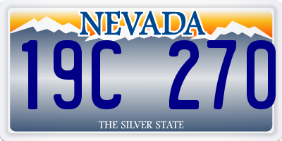 NV license plate 19C270