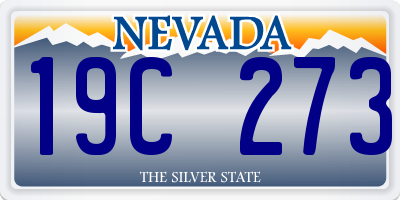 NV license plate 19C273