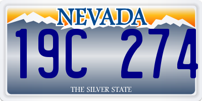 NV license plate 19C274