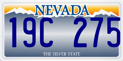 NV license plate 19C275