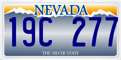 NV license plate 19C277