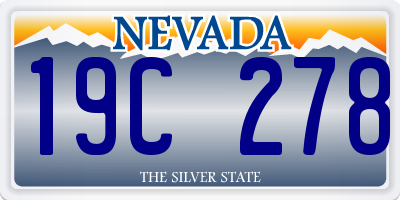 NV license plate 19C278