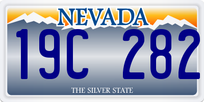 NV license plate 19C282