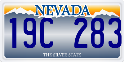 NV license plate 19C283