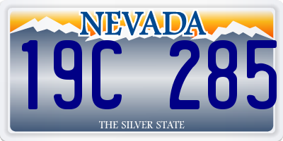 NV license plate 19C285