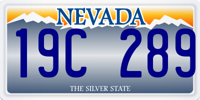 NV license plate 19C289