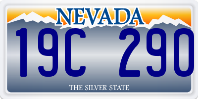 NV license plate 19C290