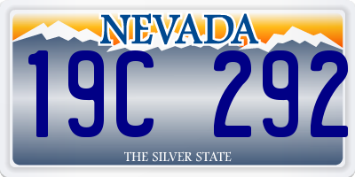 NV license plate 19C292