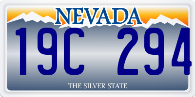 NV license plate 19C294