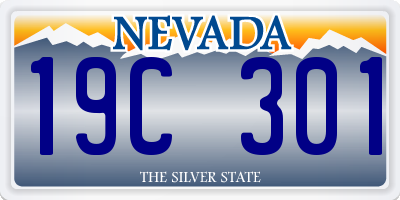 NV license plate 19C301