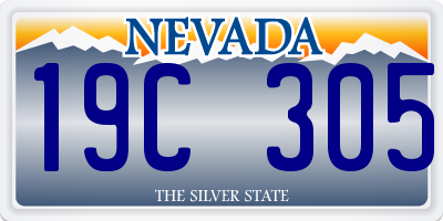 NV license plate 19C305